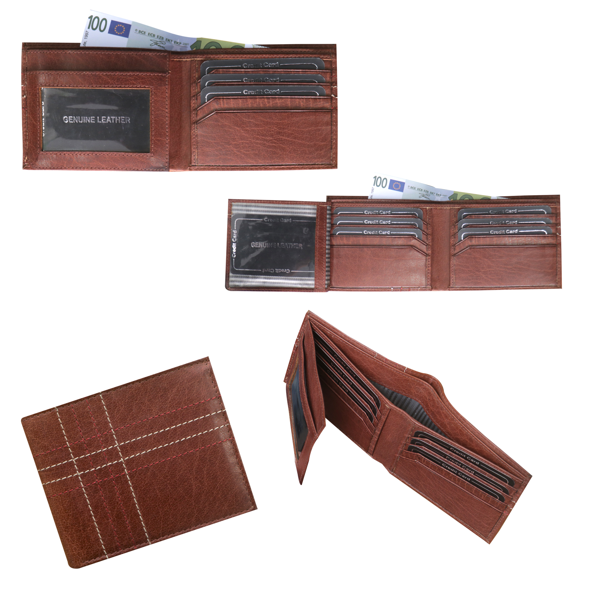 Chestnut Brown Leather Card Wallet